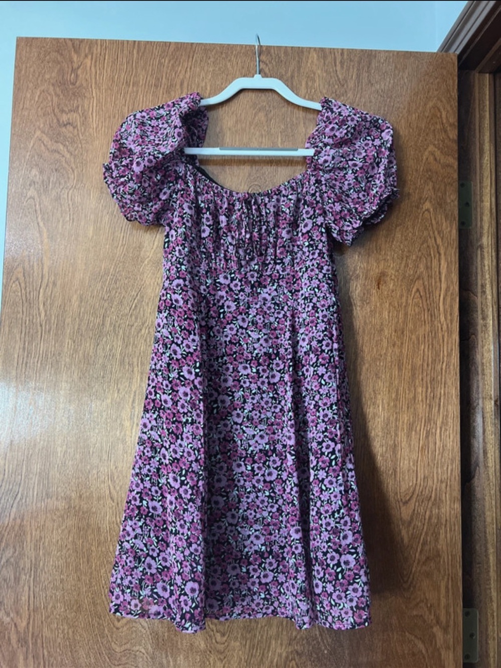 Floral Puff-Sleeve Dress